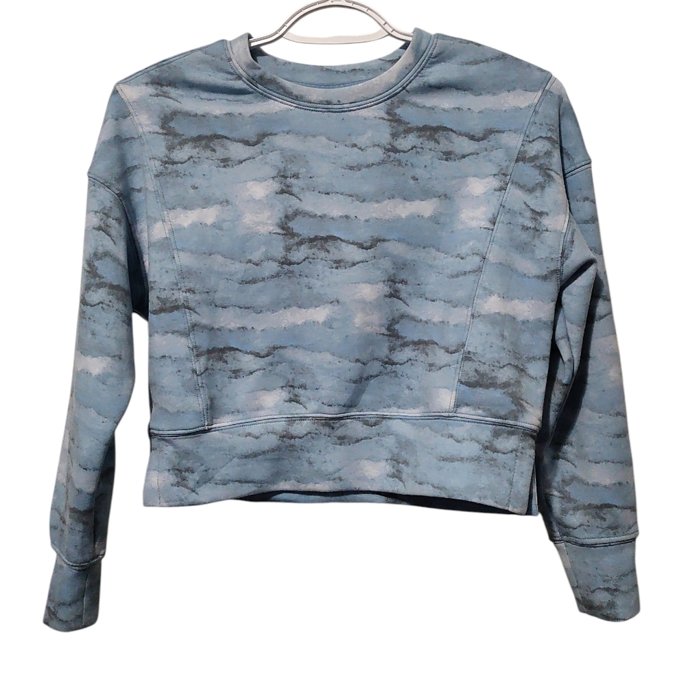 Yogalicious Girls Scuba Zuri Blue and Gray Pullover M (10)